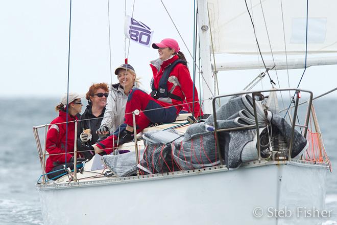 One of the two all-female crews competing in the S80 VIctorian championship,  Up and Go and Satie. ©  Steb Fisher